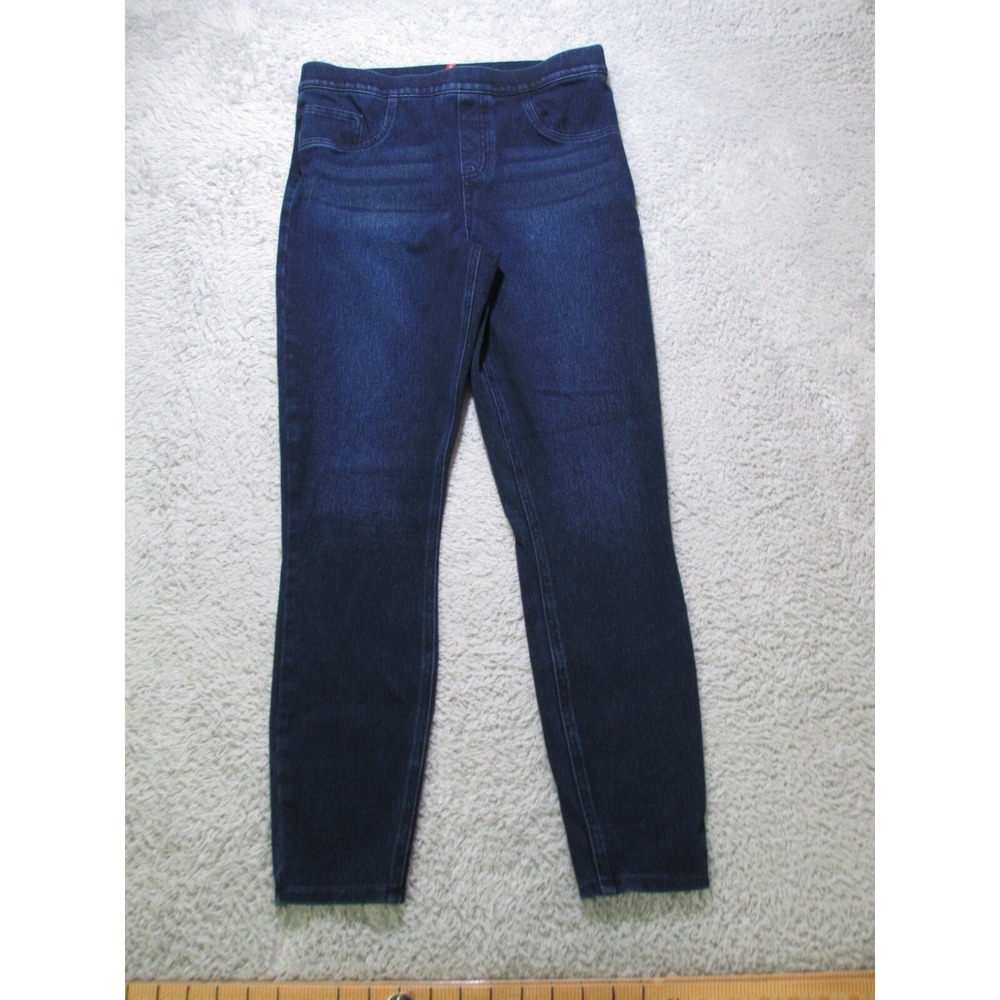 Spanx‎ Jean-ish Ankle Leggings Womens Large 30x27.5 Pull On Shapeware Dark Blue